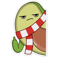 Праздничный Авокадик :: @stickroom 