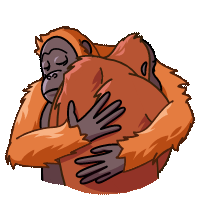 Orangoutang @TrendingStickers 
