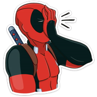 Дэдпул и Новый год :: @stickroom 