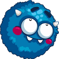 Shaggy blue stickerpack