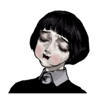 Грустная девочка @nyasticks 