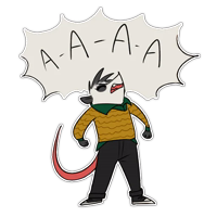 Опоссум от @artstriks  (@stickerssave )