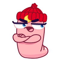 Wormy :: @AuthorStickers 