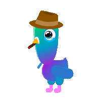 Neon Pigeon @TrendingStickers 