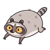 Racoon @TrendingStickers 