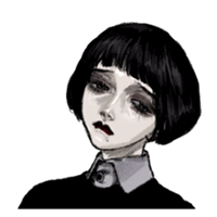 Грустная девочка @nyasticks 