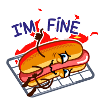 Juicy Hot Dog @TrendingStickers 