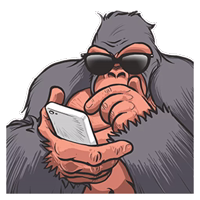 Mr. Gorilla :: @stickerhype 
